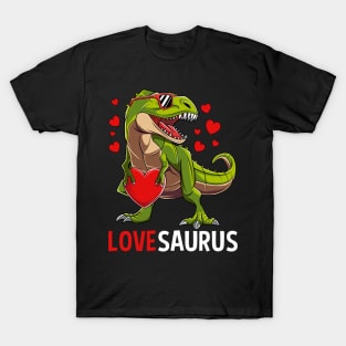 Dinosaur T Rex Lovesaurus Happy Valentines Day Gift T-Shirt